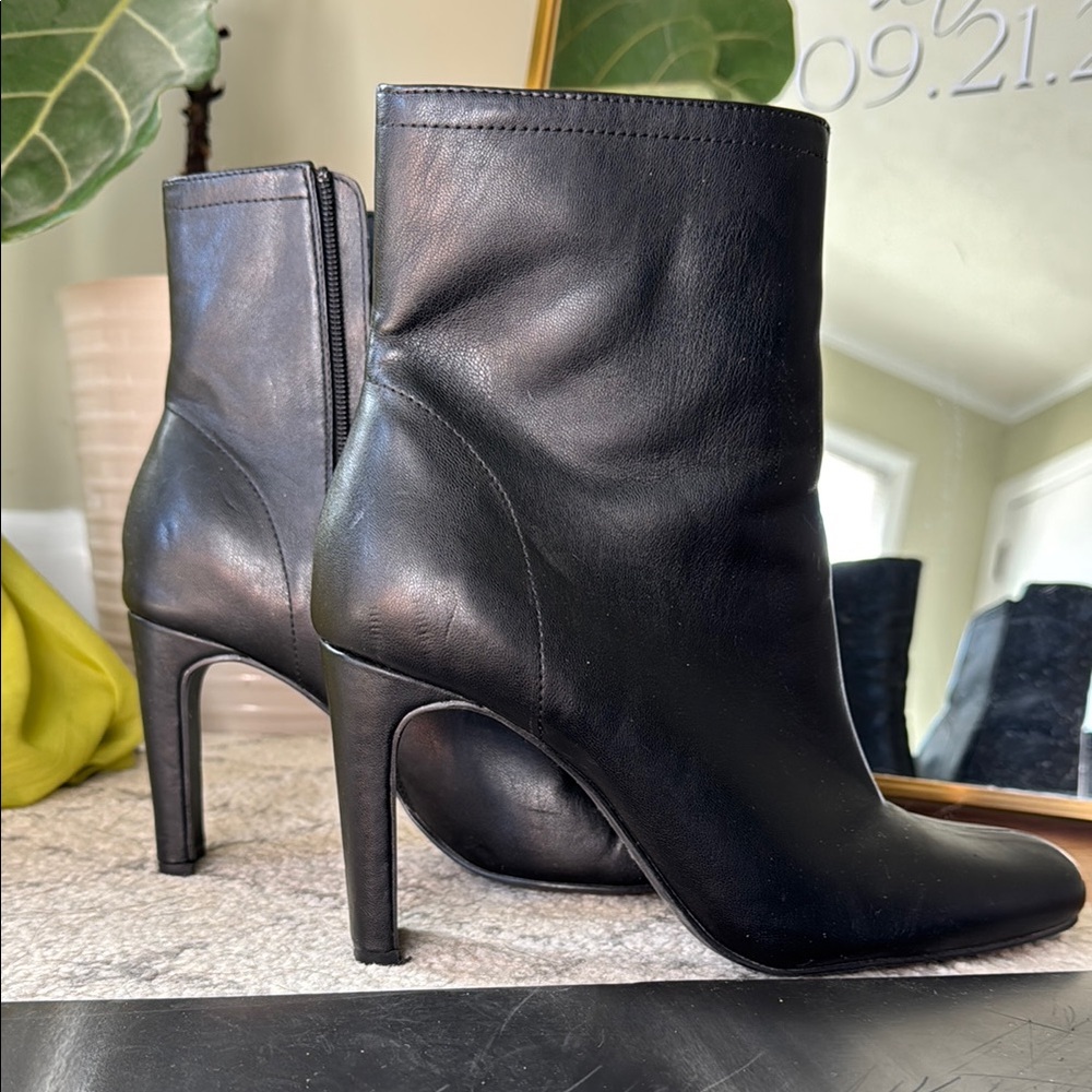 Elegant Black Leather Ankle Boots